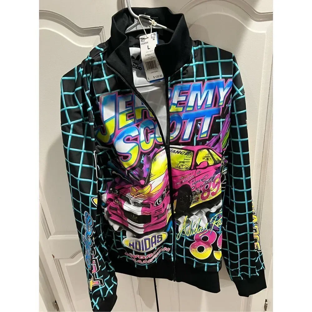 Adidas Jeremy Scott NASCAR Track Jacket Men Size Large